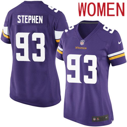 Women Minnesota Vikings 93 Shamar Stephen Nike Purple Game Player NFL Jersey